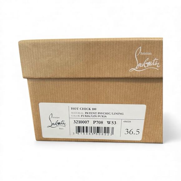 Christian Louboutin Hot Chick Patent Psychic Fuxia Pink Pumps Size 36.5 US 6.5 - Picture 10 of 10